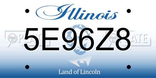5E96Z8 Illinois License Plate