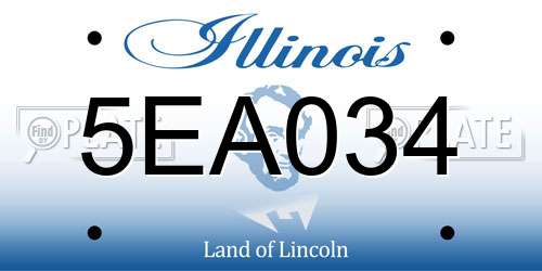 5EA034 Illinois License Plate