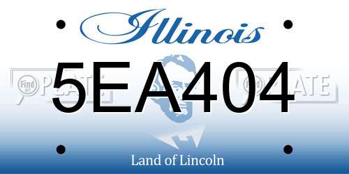 5EA404 Illinois License Plate