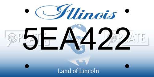 5EA422 Illinois License Plate