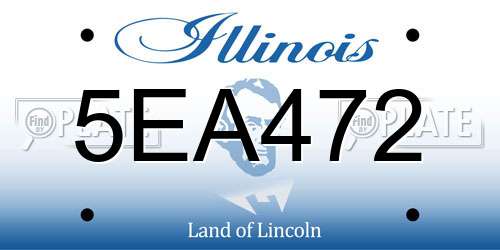 5EA472 Illinois License Plate