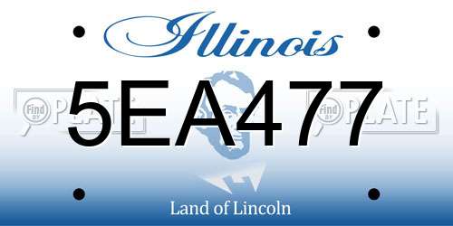 5EA477 Illinois License Plate