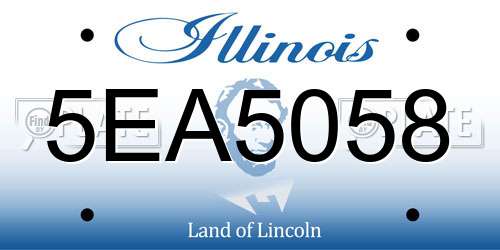 5EA5058 Illinois License Plate