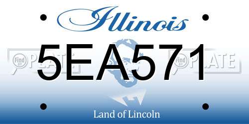 5EA571 Illinois License Plate