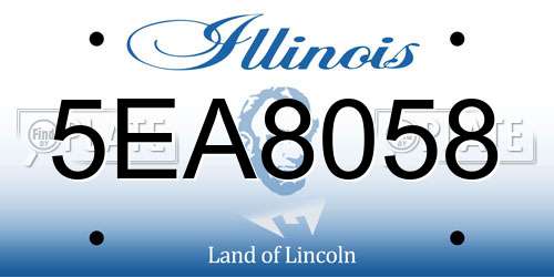 5EA8058 Illinois License Plate