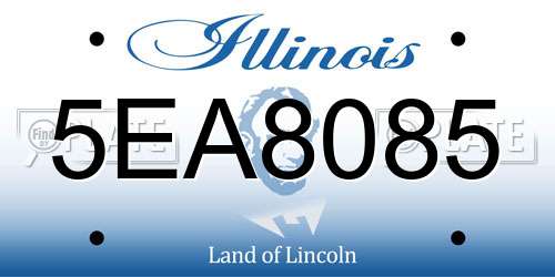 5EA8085 Illinois License Plate