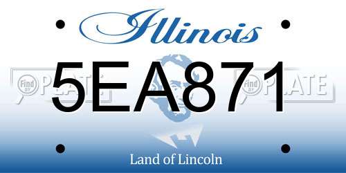 5EA871 Illinois License Plate