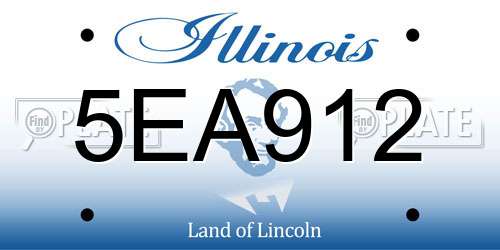 5EA912 Illinois License Plate