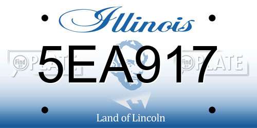 5EA917 Illinois License Plate
