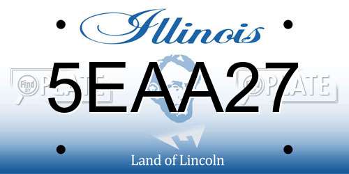 5EAA27 Illinois License Plate