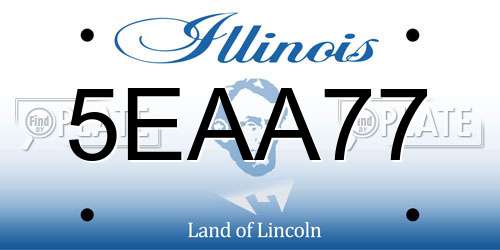 5EAA77 Illinois License Plate