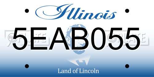 5EAB055 Illinois License Plate