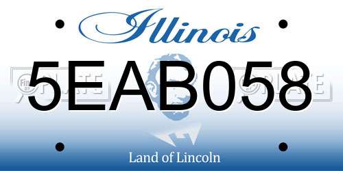 5EAB058 Illinois License Plate