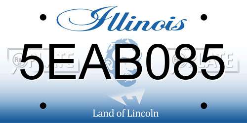 5EAB085 Illinois License Plate
