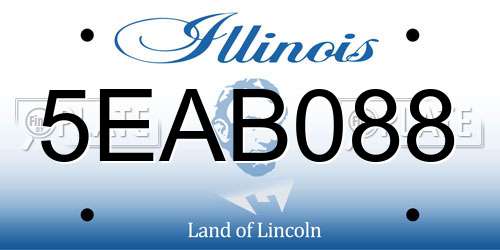 5EAB088 Illinois License Plate