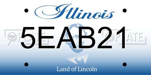 5EAB21 Illinois License Plate