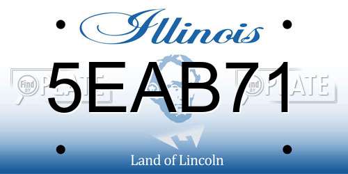 5EAB71 Illinois License Plate
