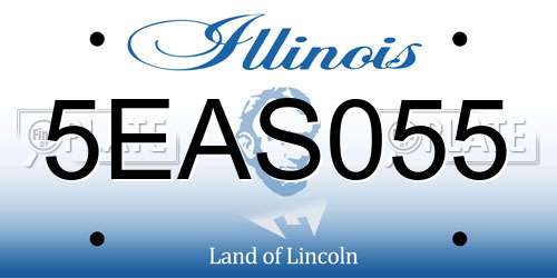 5EAS055 Illinois License Plate