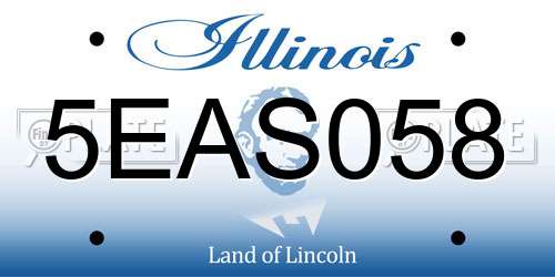 5EAS058 Illinois License Plate