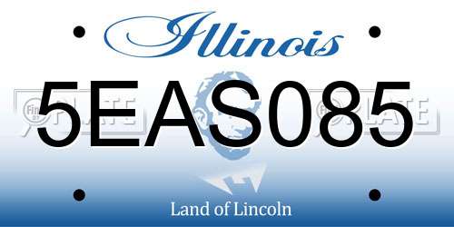 5EAS085 Illinois License Plate