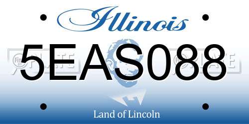 5EAS088 Illinois License Plate