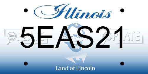 5EAS21 Illinois License Plate