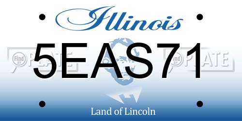 5EAS71 Illinois License Plate
