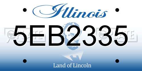 5EB2335 Illinois License Plate