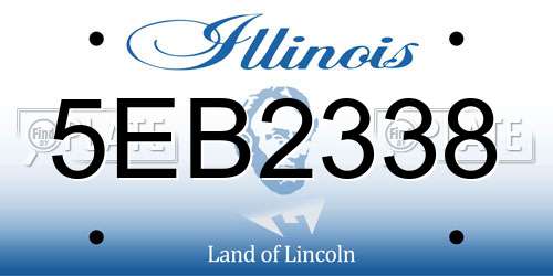 5EB2338 Illinois License Plate