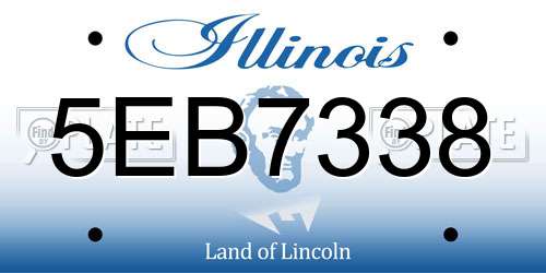 5EB7338 Illinois License Plate
