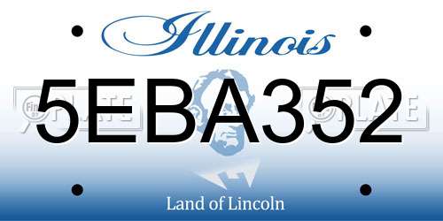 5EBA352 Illinois License Plate