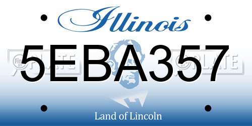 5EBA357 Illinois License Plate