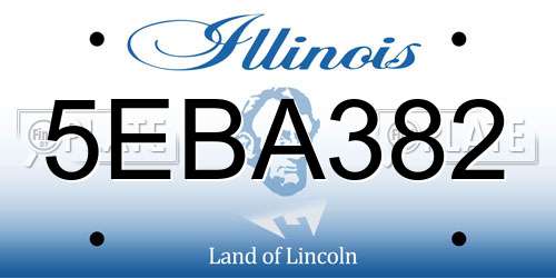 5EBA382 Illinois License Plate