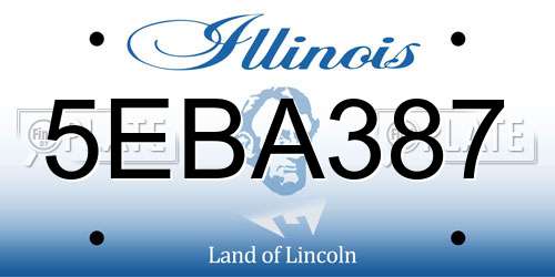5EBA387 Illinois License Plate