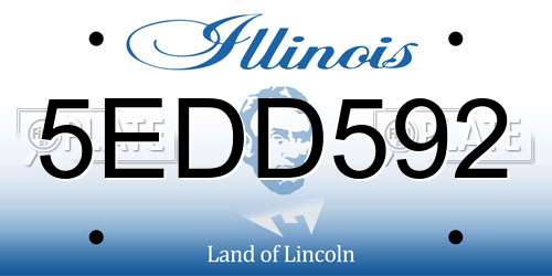 5EDD592 Illinois License Plate