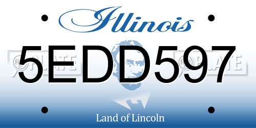 5EDD597 Illinois License Plate