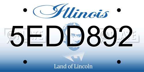 5EDD892 Illinois License Plate