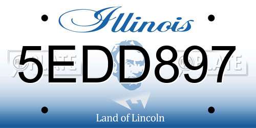 5EDD897 Illinois License Plate