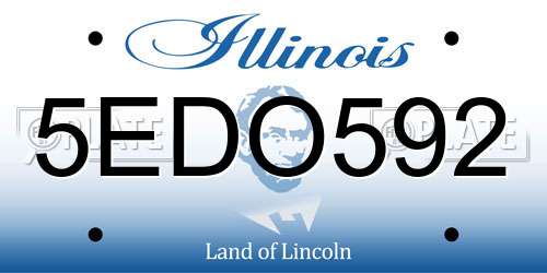 5EDO592 Illinois License Plate