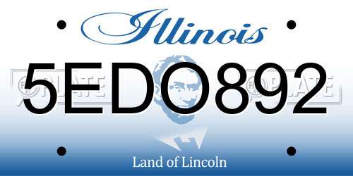 5EDO892 Illinois License Plate