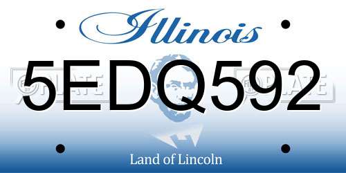 5EDQ592 Illinois License Plate