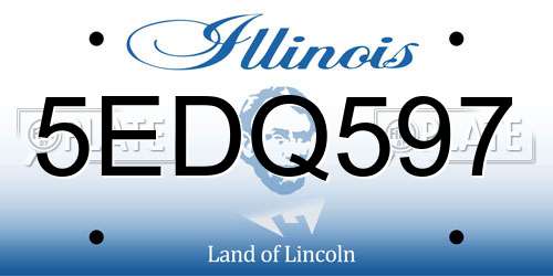 5EDQ597 Illinois License Plate