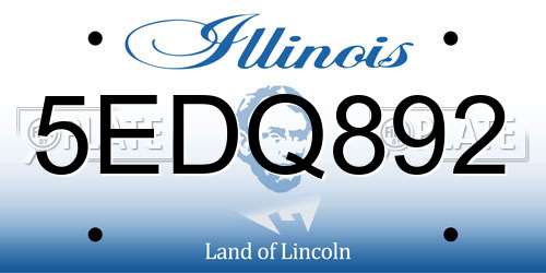 5EDQ892 Illinois License Plate