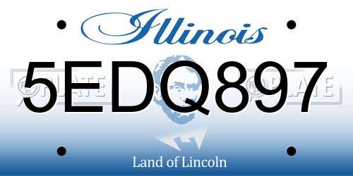 5EDQ897 Illinois License Plate