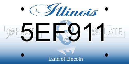 5EF911 Illinois License Plate