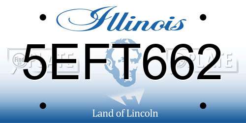 5EFT662 Illinois License Plate