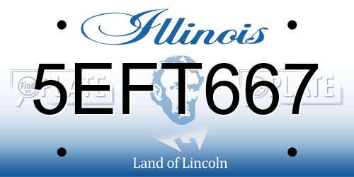 5EFT667 Illinois License Plate