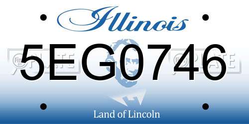 5EG0746 Illinois License Plate