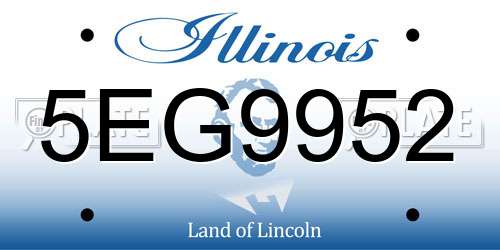 5EG9952 Illinois License Plate