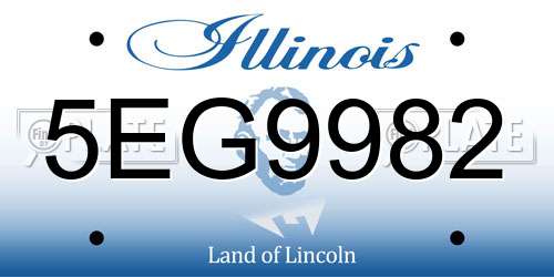 5EG9982 Illinois License Plate